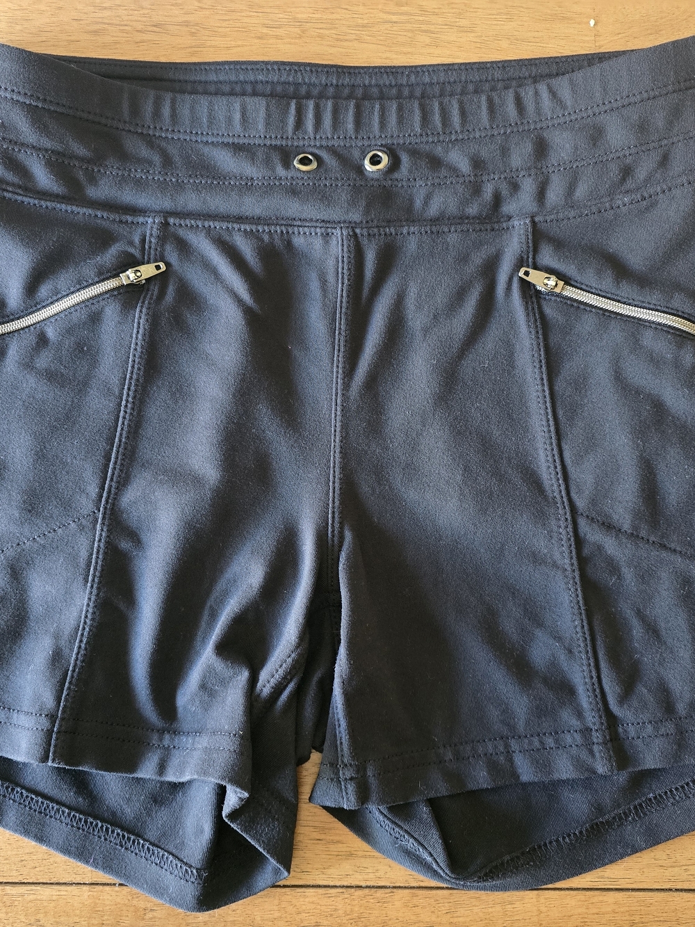 Athleta Black Athletic Shorts with Zip Pockets